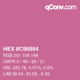 Color code: HEX #C96894 | qconv.com
