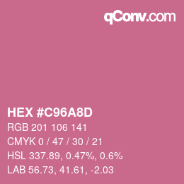 Color code: HEX #C96A8D | qconv.com