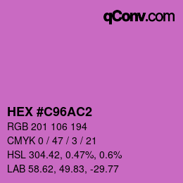 Color code: HEX #C96AC2 | qconv.com