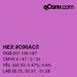Color code: HEX #C96AC5 | qconv.com