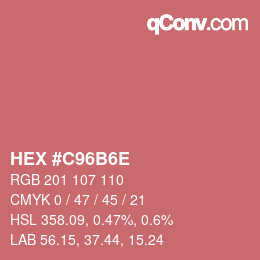 Color code: HEX #C96B6E | qconv.com