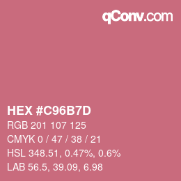 カラーコード: HEX #C96B7D | qconv.com