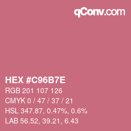 Color code: HEX #C96B7E | qconv.com