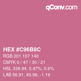 Color code: HEX #C96B8C | qconv.com