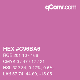 Color code: HEX #C96BA6 | qconv.com