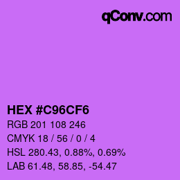 Color code: HEX #C96CF6 | qconv.com