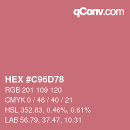 Color code: HEX #C96D78 | qconv.com