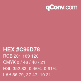 Color code: HEX #C96D78 | qconv.com