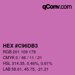 カラーコード: HEX #C96DB3 | qconv.com