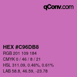 Color code: HEX #C96DB8 | qconv.com
