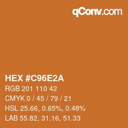 Color code: HEX #C96E2A | qconv.com