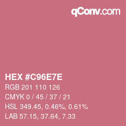 Color code: HEX #C96E7E | qconv.com