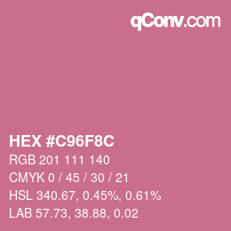 Color code: HEX #C96F8C | qconv.com