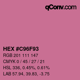 Color code: HEX #C96F93 | qconv.com