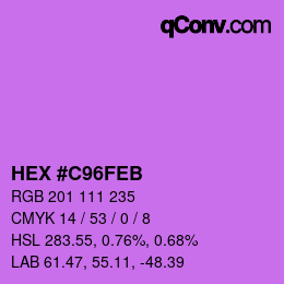 Color code: HEX #C96FEB | qconv.com