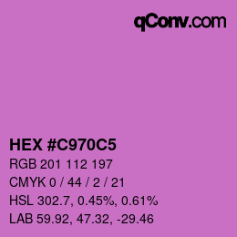 カラーコード: HEX #C970C5 | qconv.com