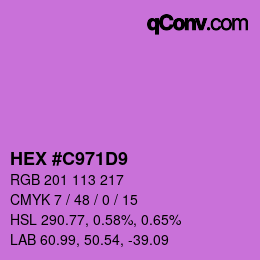 Color code: HEX #C971D9 | qconv.com