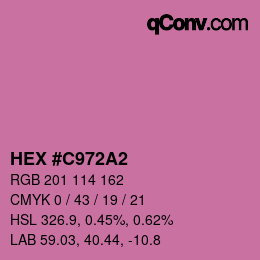 カラーコード: HEX #C972A2 | qconv.com