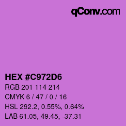 Color code: HEX #C972D6 | qconv.com