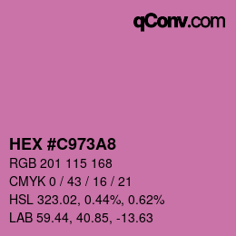 カラーコード: HEX #C973A8 | qconv.com