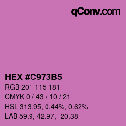 カラーコード: HEX #C973B5 | qconv.com