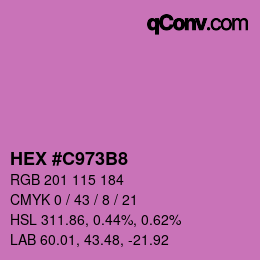 Color code: HEX #C973B8 | qconv.com