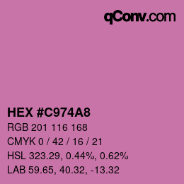 カラーコード: HEX #C974A8 | qconv.com