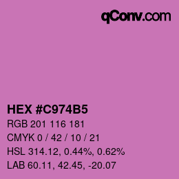 カラーコード: HEX #C974B5 | qconv.com
