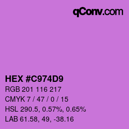 Color code: HEX #C974D9 | qconv.com