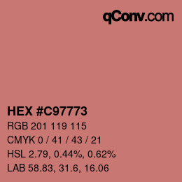 Color code: HEX #C97773 | qconv.com