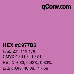 カラーコード: HEX #C977B2 | qconv.com