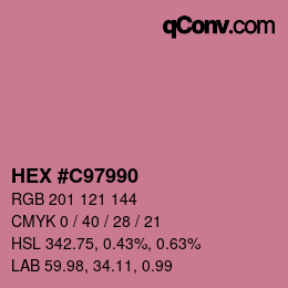 Color code: HEX #C97990 | qconv.com