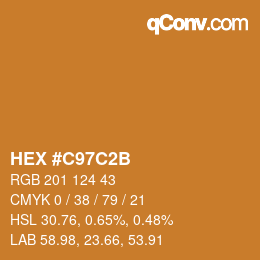 Farbcode: HEX #C97C2B | qconv.com