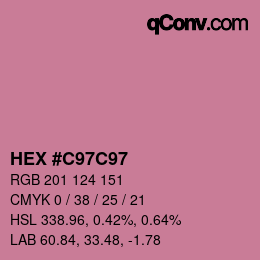 Color code: HEX #C97C97 | qconv.com
