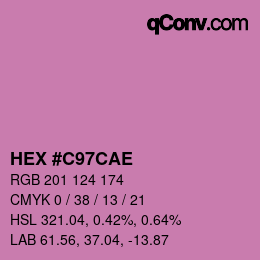 Color code: HEX #C97CAE | qconv.com