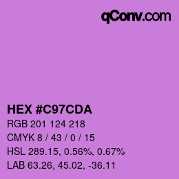 Color code: HEX #C97CDA | qconv.com