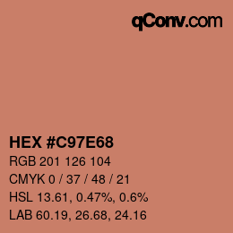 Farbcode: HEX #C97E68 | qconv.com