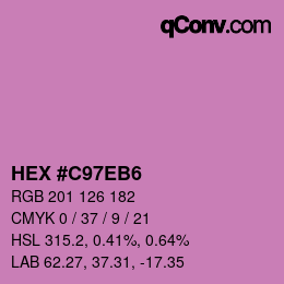 カラーコード: HEX #C97EB6 | qconv.com