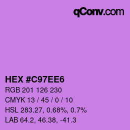 Color code: HEX #C97EE6 | qconv.com