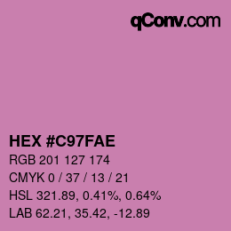 Color code: HEX #C97FAE | qconv.com