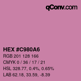 Color code: HEX #C980A6 | qconv.com