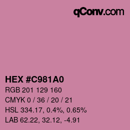 Color code: HEX #C981A0 | qconv.com