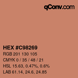 Color code: HEX #C98269 | qconv.com