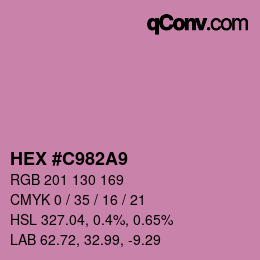 カラーコード: HEX #C982A9 | qconv.com