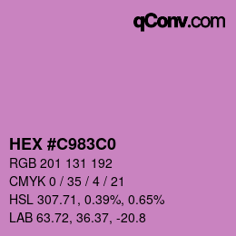 Color code: HEX #C983C0 | qconv.com
