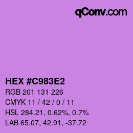 Color code: HEX #C983E2 | qconv.com