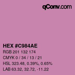 Color code: HEX #C984AE | qconv.com