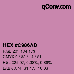 Color code: HEX #C986AD | qconv.com