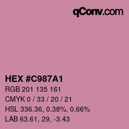 Color code: HEX #C987A1 | qconv.com