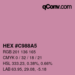 Color code: HEX #C988A5 | qconv.com